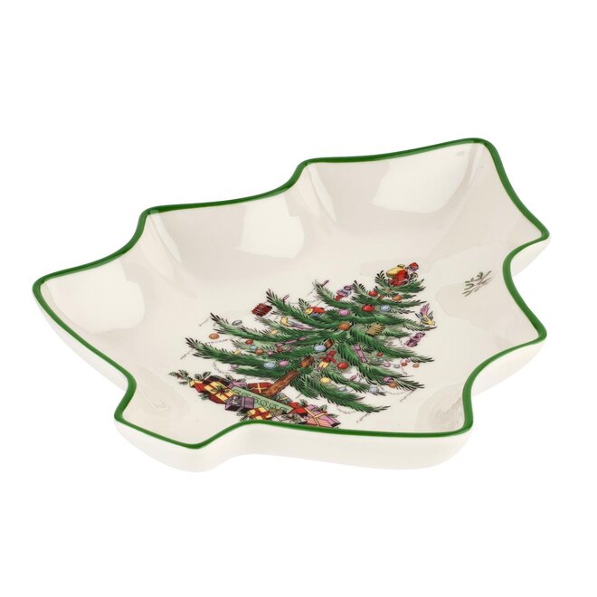 Christmas Tree Shaped Tree Dish 9"
