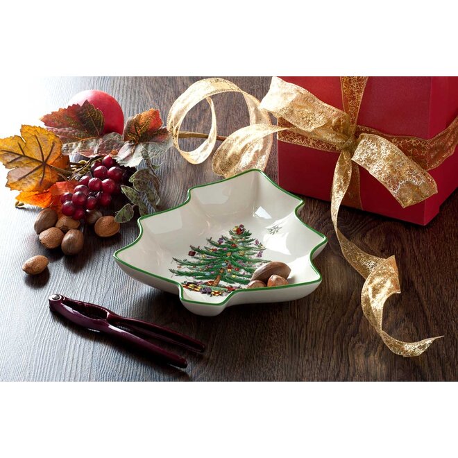 Christmas Tree Shaped Tree Dish 9"