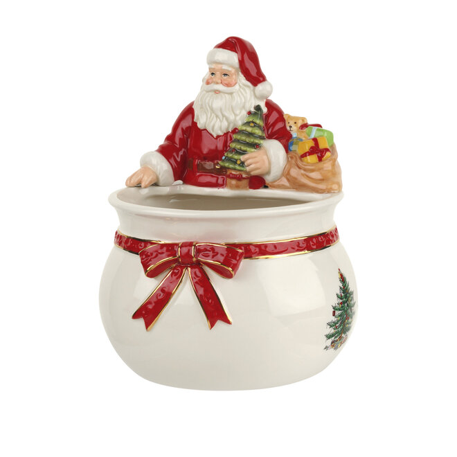 Christmas Tree Santa Candy Bowl