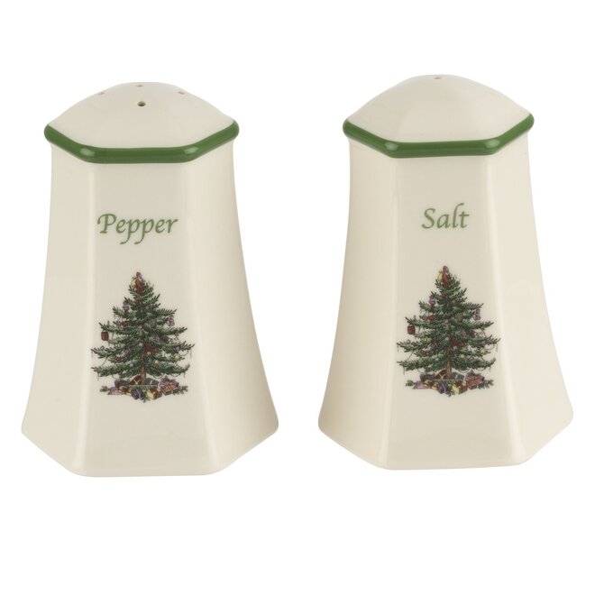 Christmas Tree Hexagonal Salt & Pepper Shaker Set