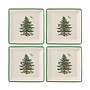 Christmas Tree Square Tidbit Plate Set