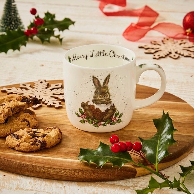 Merry Little Christmas Bunny Small Mug