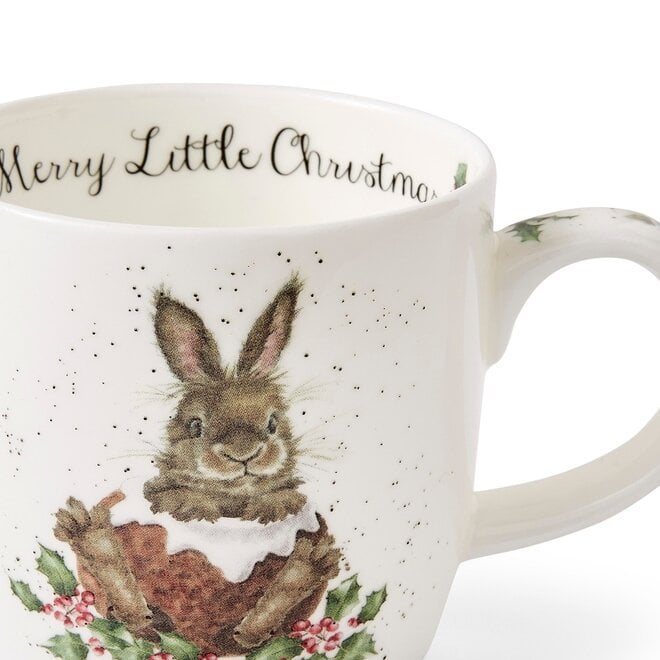 Merry Little Christmas Bunny Small Mug