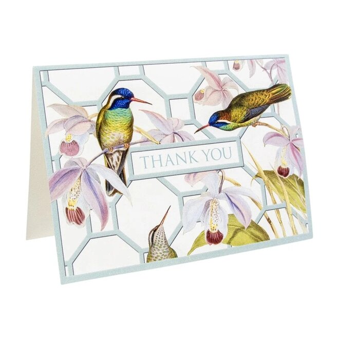 Hummingbird Trellis Thank You Boxed Cards