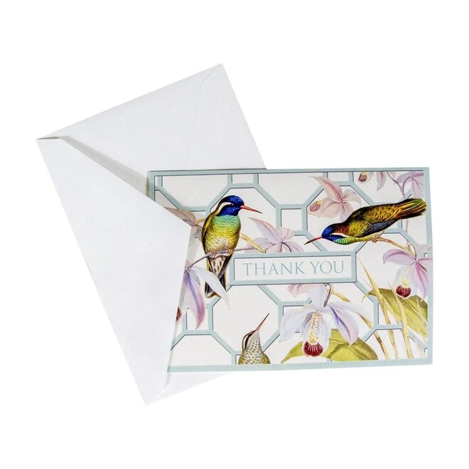 Hummingbird Trellis Thank You Boxed Cards