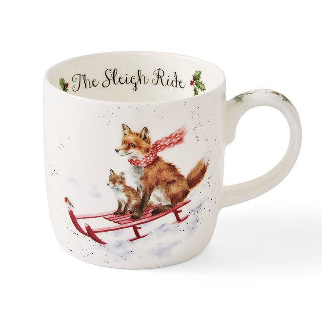 Sleigh Ride Fox Small Mug