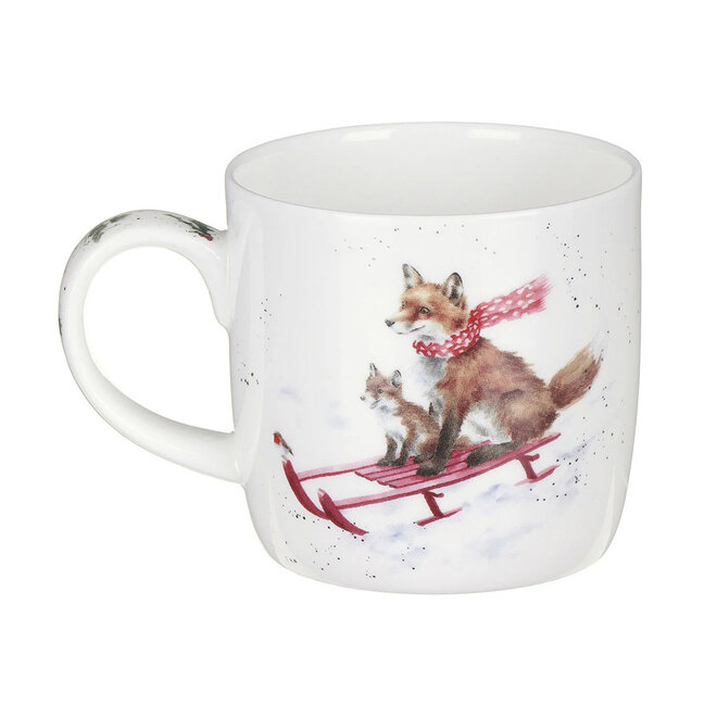 Sleigh Ride Fox Small Mug