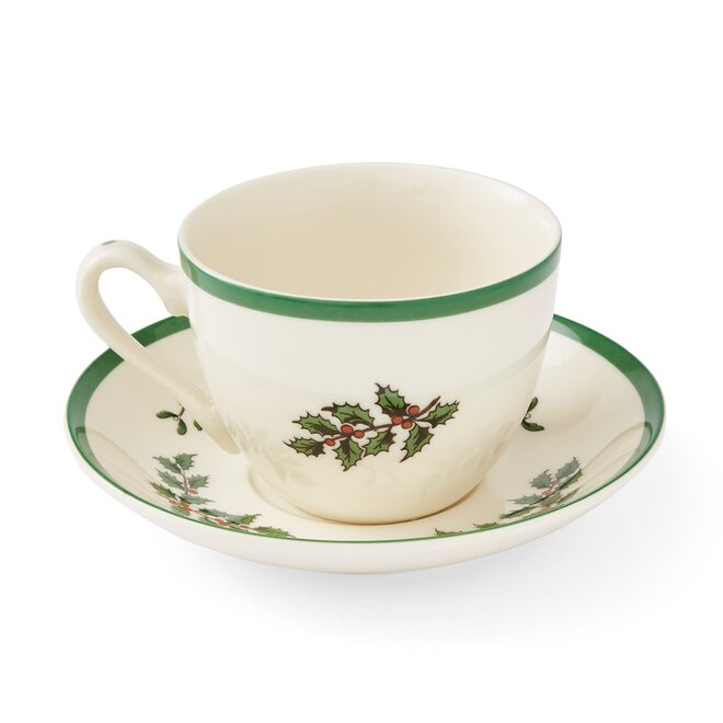 Christmas Tree Teacup & Saucer
