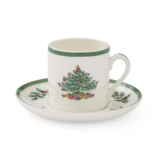 Christmas Tree Espresso Cup & Saucer Set