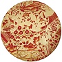 Gilded Porcelain Coral Gold Round Lacquer Placemat
