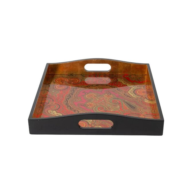 Jaipur Fuchsia Lacquer Square Tray
