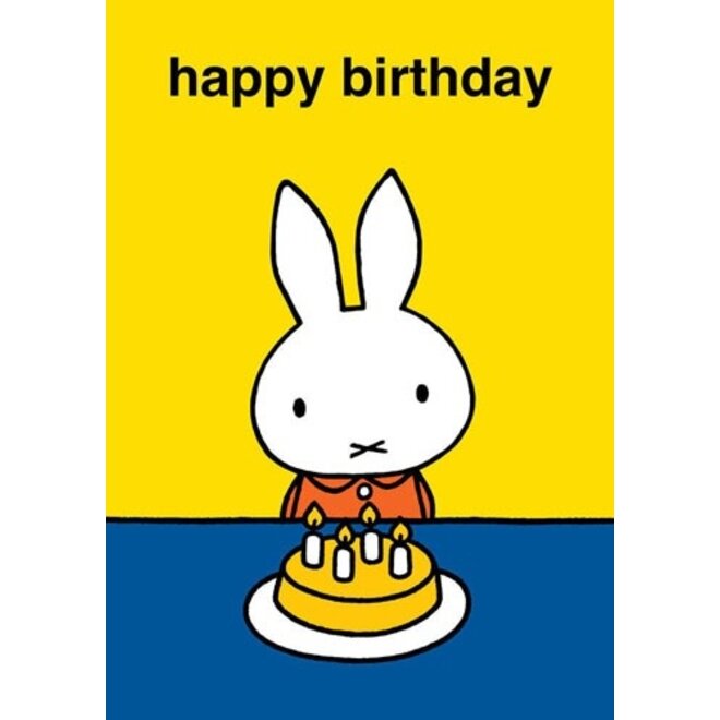 Miffy Yellow Cake Birthday Card