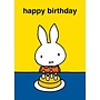 Miffy Yellow Cake Birthday Card