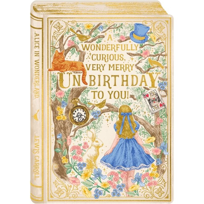 Alice in Wonderland Storybook Birthday Card