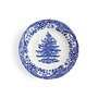 Blue Italian Christmas Tree Dinner Plate
