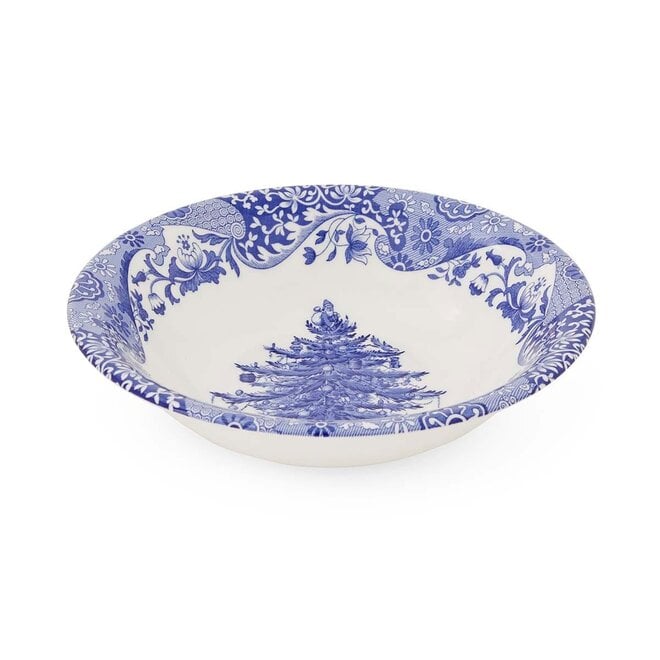 Blue Italian Christmas Tree Cereal Bowl