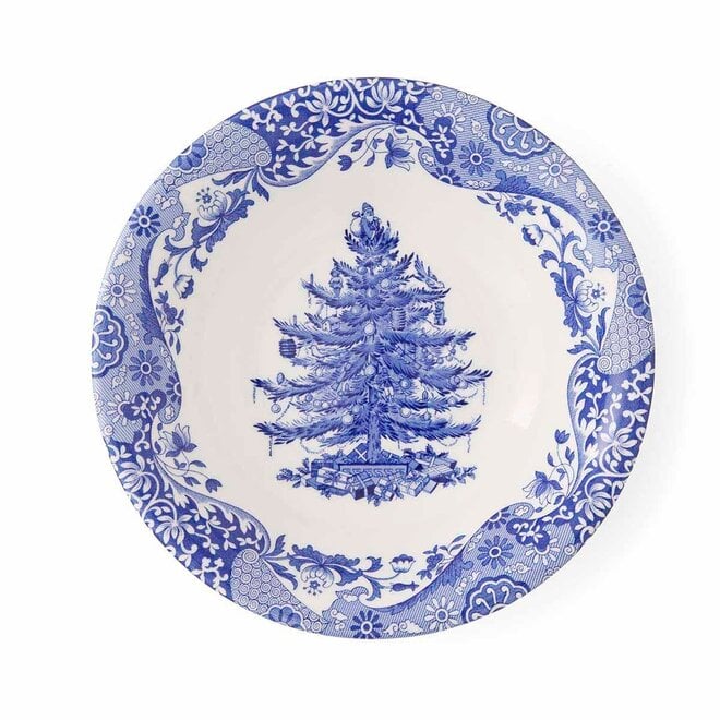 Blue Italian Christmas Tree Cereal Bowl