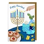 Lighting the Menorah Hanukkah Card