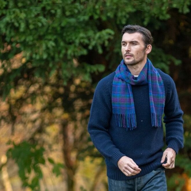 Bowhill Spirit of Scotland Modern Tartan Lambswool Scarf