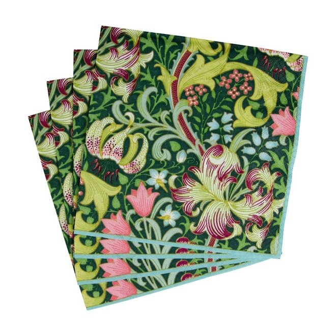 Golden Lily Luncheon Napkins