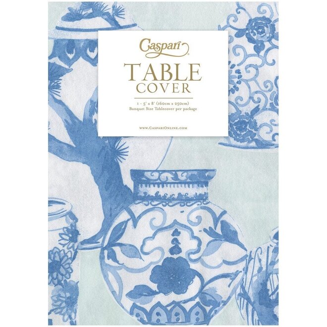 Glazed Porcelain Celadon Paper Linen Tablecloth