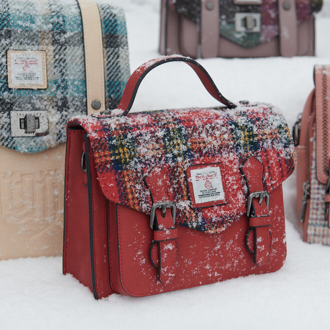 Harris Tweed Royal Stewart Tartan Medium Calton Satchel