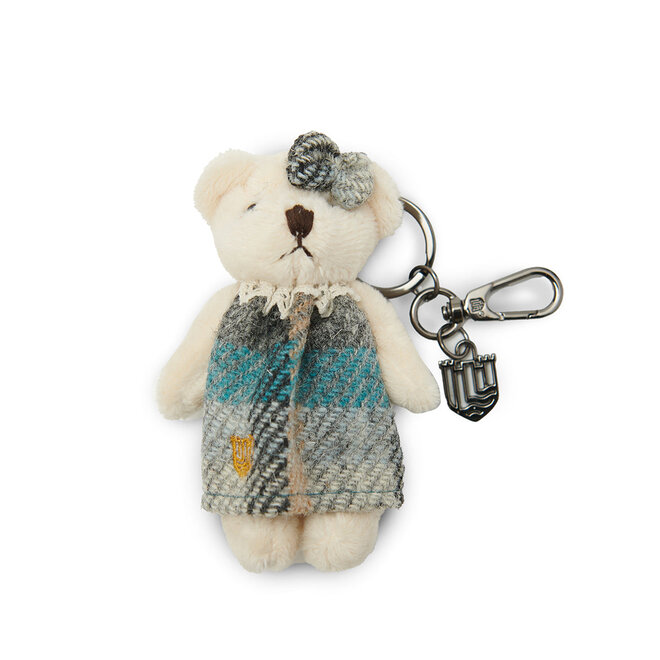 Harris Tweed Islander Tartan Teddy Bear Keyring