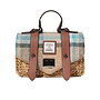 Harris Tweed Islander Check Mini Straw Satchel