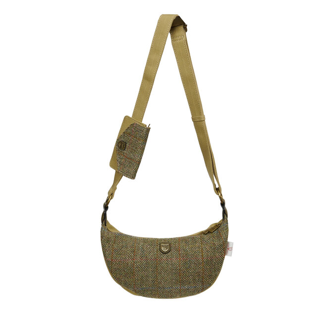 Harris Tweed Chestnut Herringbone Luna Bag
