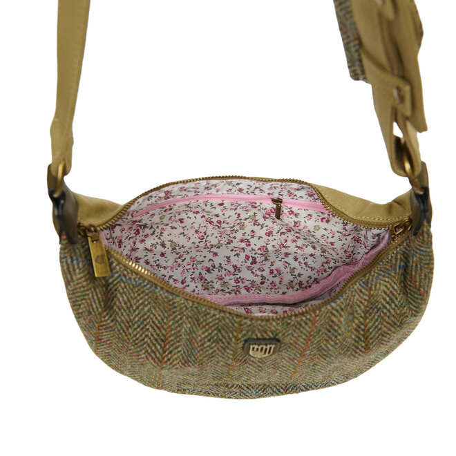 Harris Tweed Chestnut Herringbone Luna Bag