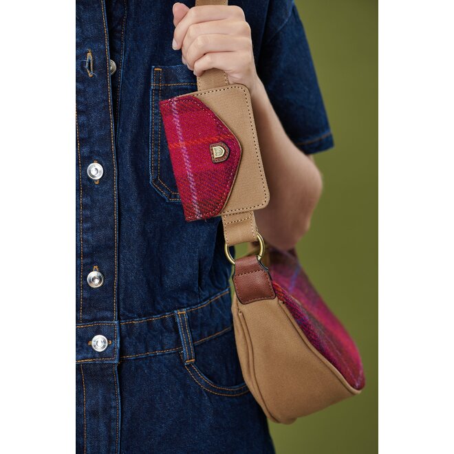 Harris Tweed Fuchsia Tartan Luna Bag