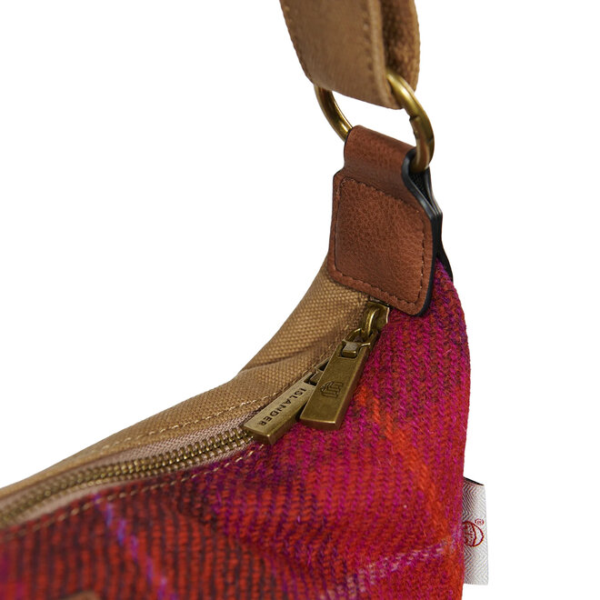 Harris Tweed Fuchsia Tartan Luna Bag