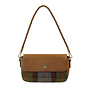 Harris Tweed Chestnut & Blue Tartan Caithness Clutch