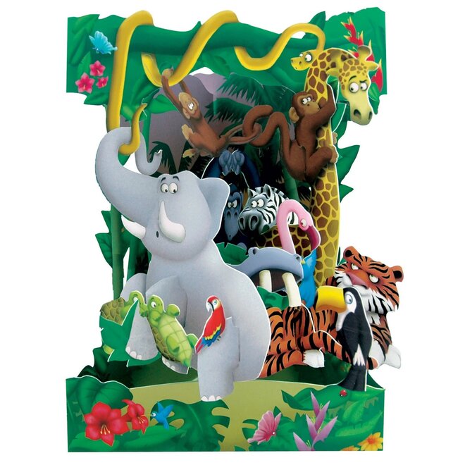Jungle Animals Swing Card