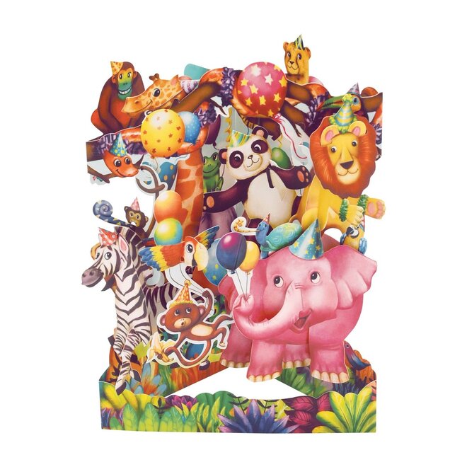 Animal Party Swing Card