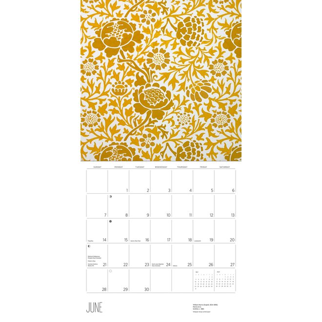 William Morris: Arts & Crafts Designs 2026 Wall Calendar