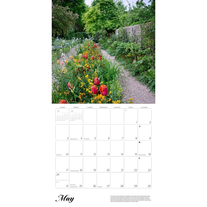 The Gardens at Giverny 2026 Wall Calendar