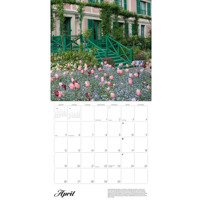 The Gardens at Giverny 2026 Wall Calendar