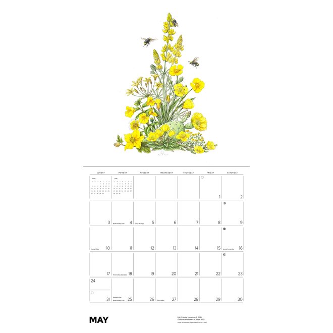 Pollinators 2026 Wall Calendar