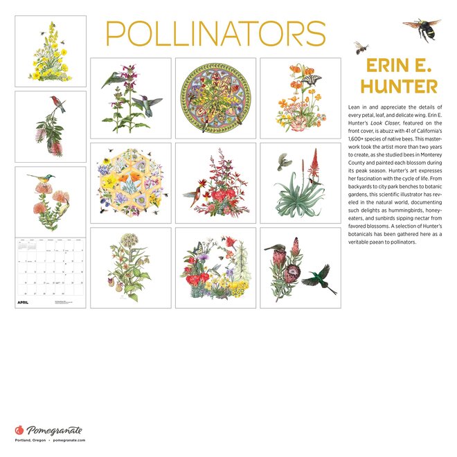 Pollinators 2026 Wall Calendar