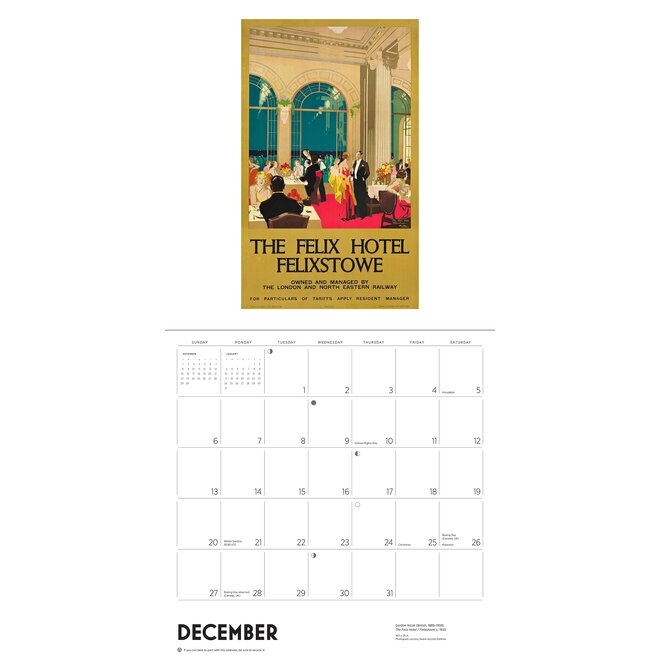 England by Rail: Vintage Travel Posters 2026 Wall Calendar