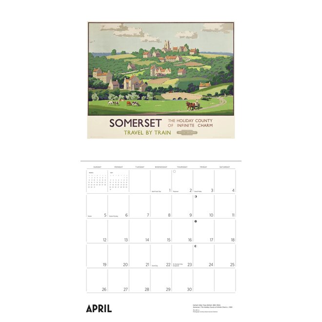 England by Rail: Vintage Travel Posters 2026 Wall Calendar