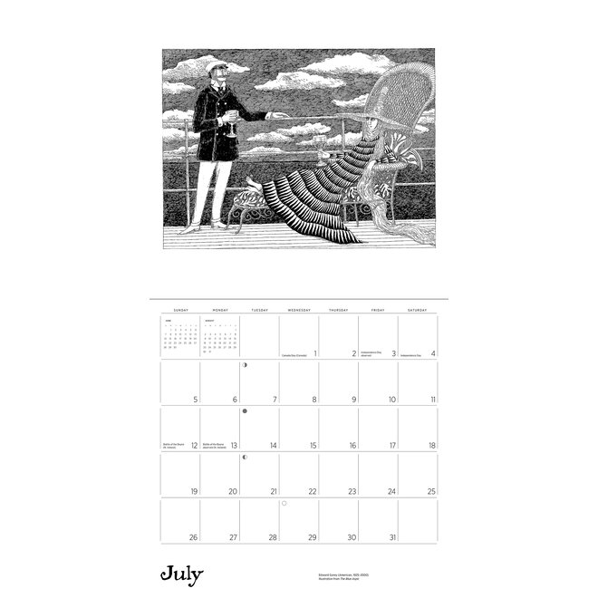 Edward Gorey 2026 Wall Calendar