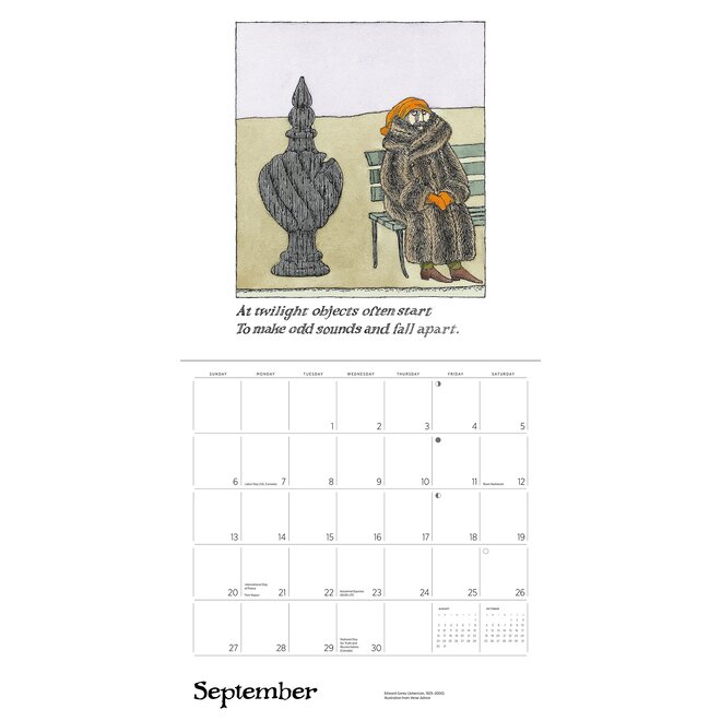 Edward Gorey 2026 Wall Calendar