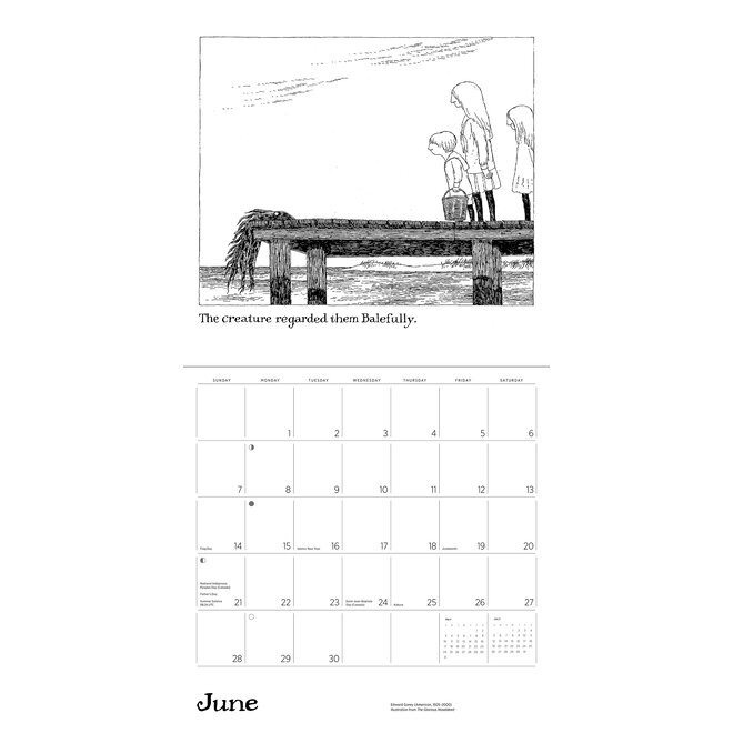 Edward Gorey 2026 Wall Calendar