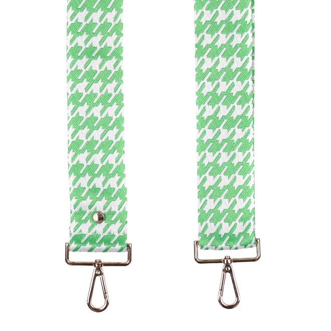 Green Hounds Tooth Strap