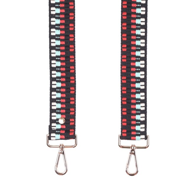Red & Black Twill Strap