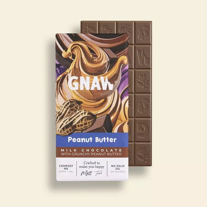 Gnaw Peanut Butter Milk Chocolate Bar