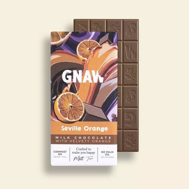 Gnaw Seville Orange Milk Chocolate Bar