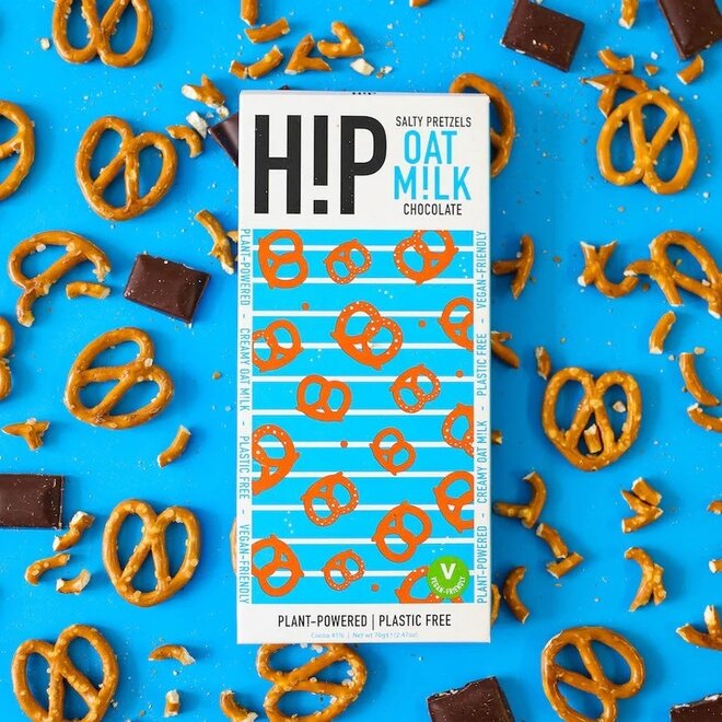 Hip Salty Pretzels Oat Milk Chocolate Bar
